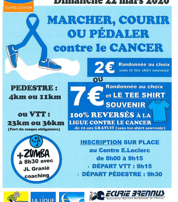 Marcher, courir ou pédaler contre le cancer